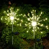 Decorações de jardim Luzes Solares Fogo de artifício Paisagem Paisagem Caminho Lâmpada Ao Ar Livre À Prova D 'Água Decoração de Jardim Luz Pátio Pátio LED Lâmpadas