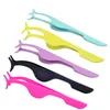 Colorful False Tweezers Fake Eye Lash Applicator Eyelash Extension Curler Nipper Auxiliary Cosmetic Makeup Tools Clip with Bag