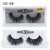 Cils de vison 3D Messy Eye Lash Extension de fibre synthétique Sexy Full Strip Lashes Dramatique Long Fluffy Cils 20 Styles