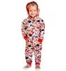 Family Christmas Matching Pajamas Mom Dad And Kids Sleepwear Family Matching Hooded Jumpsuits Christmas Fortune Cat Printed Family2554287