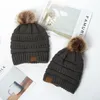 Caps mode automne hiver chaud plus bouche fuffy casquette en tricot en extérieur du chapeau de laine pour les enfants et les adultes