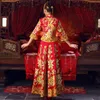 Vrouwen Phoenix Borduren Trouwjurk Bruid Tradities Traditionele Avondjurk Chinese Cheongsam Lange Mouw Qipao Plus Size6564556