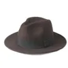 2 große Größe 100 % Wolle Herren Filz Trilby Fedora Hut für Gentleman breite Krempe Top Cloche Panama Sombrero Cap Größe 56-58 Größe 59-61 cm Y19304Z