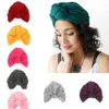 Bohemian Fashion Women's Hat Knot Cotton Headwear Lady Beanies Turban Hats Accessories 13 Färger