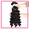 Capelli vergini indiani sciolti profondi 3 fasci 4 fasci di trame di capelli umani Prodotti per capelli indiani Nero Curly 4537024