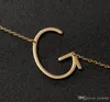 Collana con ciondolo in acciaio inossidabile placcato oro argento personalizzato con lettera A-Z in acciaio inossidabile con nome iniziale per ragazze. Il miglior regalo