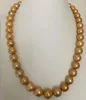 Neue feine wunderschöne 13-15mm Südmeergold-Goldbarocke-Perlenkette 18inch