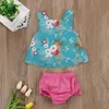 Flower Neonate Abbigliamento Outfit Abbigliamento Top T-Shirt Tutu Pantaloncini Pantaloni Set Toddler Infant Girl Flower Lovely Soft Clothing