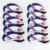 10pcs/set Golf White & Blue US Flag Neoprene Golf Club Head Cover Wedge Iron Protective Headcover Protector Case