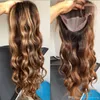 Celebrity Lace Front Wig Ombre Highlight Color 10a Brasiliansk jungfrulig mänsklig hår Full spets peruker för svart kvinna gratis expressleverans