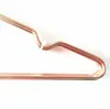 free shipping cheap Metal Brass wire suit garment pants skirt shirt dress coat hanger Rose gold copper wire clothes hanger wn251 200pc