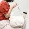 Borsa a rete rossa coreana moda retrò ripiegata sotto le braccia borsa dal design di nicchia borsa a tracolla in morbida pelle selvaggia di grande capacità