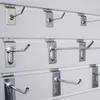 Slotted Hook Goods Shelves Shop Store Slatwall Single Hook 4 Size Supermarket Display Fitting Prong Hanger