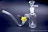 Verre à fumer Ash Catchers Bong 14mm 14.4mm avec verre en verre J-Hook Adaptateur Clips Keck en plastique pour conduites d'eau 14mm entonnoir bol à tabac