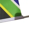 Drapeau de l'afrique du sud 21x14 cm, drapeaux ondulés à la main en Polyester, bannière de pays d'afrique du sud avec mâts en plastique