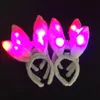 LED Páscoa Luz luminosos orelhas de coelho Flashing Orelhas de coelho brinquedos mantilha Chefe Faixa de Cabelo Hoop Kid Toy festa de Natal de aniversário Decor A332