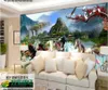 Benutzerdefinierte Größe 3D PO Tapete Wandbild Wohnzimmer 8 Pferde Blumen- und Vogellandschaft Bild Sofa TV Hintergrund Tapete Wandbild nonwov1901349