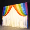 3 x 3 m di seta ghiacciata di laurea in stoffa di laurea Decorazione per bambini Battismo Battismo per bambini Decor doccia Artenza di compleanno Backdrop Cande Rainbow 246f