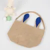 Sac fourre-tout de pâques en forme de lapin mignon, seau en toile avec queue de pâques, panier cadeau pour enfants, vente en gros