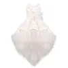 Flower White Feather Sleeveless Fashion Tiered Tutu Girls Pageant Gowns Gorgeous Puffy Hi Lo Prom Summer Dresses