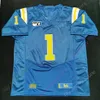 UCLA Bruins Football Jersey NCAA College Men's Ed Navy Blue