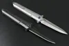 1Pcs neue 2020 neue High-End Kugellager Flipper Fodling Messer D2 Satin / Black Stone Wash Blatt TC4 Titanlegierung Griff EDC-Tools