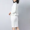 White Mother of the Bruid Suits Slim Fit Vrouwen Business Past Tuxedo Blazer voor Wedding (Jack + Pants)