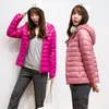 Neue Marke 90 Weiße Ente Unten Jacke Frauen Herbst Winter Warme Dame Ultraleicht Weibliche Licht Solide Jacken Tragbare Park Faux pelz tr6465878