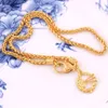 New Style Gold Plated Leaf Dart Board And Darts Design Pendant Wheat Chain Men's Necklace248j