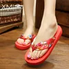 2020 Summer New Bohemian Sandals Wedge with Anti-slip Wedges Flip-flops Beach Women's Sandals and Slippers Wholesale