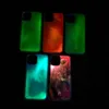 Vätska Lysande Neon Sand Quicksand Telefonfodral för iPhone 11 Pro 5.8Inch Glöd i det mörka locket Forifon XS max XR X 8 7 Plus