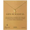 Dogeared Europe and America South Korea Elephant Unicorn Alloy Clavicle Chain Key Necklace Horse Pendant Female Jewelry Card6859503