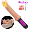 Khalesex Realistic Dildo Vibrator 10速度Gスポットクリトリス膣マッサージ暖房柔らかい柔軟なバイブレーターの性のおもちゃY191030