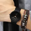 Crrju Topmerk Luxe Quartz Horloge mannen Casual Zwart Japan quartz-horloge roestvrij staal Gezicht ultra dunne klok mannelijke Relogio New283r