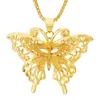 PrettyButterfly Déclaration Colliers Pendentifs Femme Sautoirs Collier Vague D'eau Chaîne Bavoir 24K Or Jaune Rempli Chunky Bijoux Hip Hop Bijoux