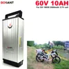 60v 10Ah E-bike Lithium ion Battery 60v Built in 15A BMS for Electric Bike Bafang 500W 750W motor +2A Charger Free Shipping