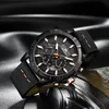 2019 Top Brand Watch Men MEGALITH Luxury Sport Chronograph Waterproof Watch Men Black Leather Strap Clock For Men Relojes Hombre LY191213
