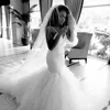 Bohemian Mermaid Bröllopsklänningar Spaghetti Straps Lace Tulle Backless Bridal Dress Beach Wedding Dress Bridal Gowns Vestidos de Noiva