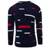 Homme marque décontracté multicolore hommes pull pull mode pulls simples couverture confortable o-cou hommes sweat