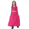 Bambini Ragazza Musulmana Abaya Fiore Vita Abito Maxi Abiti Islamici Abbigliamento per bambini9603491