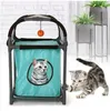 Grossistnärer Avtagbar Multifunktionell Katt Tree Pet Cat Bed House Tunnel With Hanging Toy