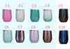 12oz Glitter Wine tumbler sublimation shimmer wine Glass 12oz Stainless steel Egg Cup Stemless unbreakable vacuum insulated drinking cup