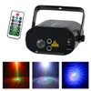 AUCD AC 110-240V 9W RGB LED-lichten Gemengd 9 Red Green Laser Gobos Remote Mini Projector DJ Disco Home Party Stage Verlichting W-09RG