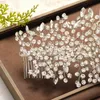 Diadema de cristal hecha a mano con dos peines, tocados para mujer, joyería nupcial para el cabello para boda, diadema con diamantes de imitación, peines para el cabello 236W