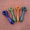 4 Inch Glass Spoon Pipes Heady Oil Burner Straight Hand Pipe Smoking Pipes Oil Burners Glass Hand Pipes HSQ01