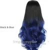 FZP 5 Colors Ladies Fashion Ombre Wig Hair Fall Dip Dye Half Wig New Fluffy Hair Wig Gradient Color 34 Half Cap Long Curly Hair W8221453