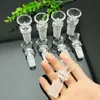 Transparent 2-wheel funnel glass bubble head Wholesale Bongs Oil Burner Pipes Water Pipes Rigs Smoking Fre