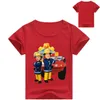 2020 bambini Summer 3d Cartoon Fireman Sam Print Tshirt for Boy Girl Short Short Short Tops Clothes Tops Tops Taglie per bambini Costume RF56053622