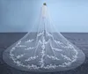 Büyüleyici Fildişi 3.5 Metre Uzun Tren Aplike Kenar Düğün Gelin Veils Düğün Veils Gelin Aksesuarları Veils V401090