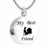 Cremation Jewelry Stainless Steel Dog Urn Pendant Necklace Memorial Ash Keepsake Charm Pet Ashes Necklace Jewelry239S